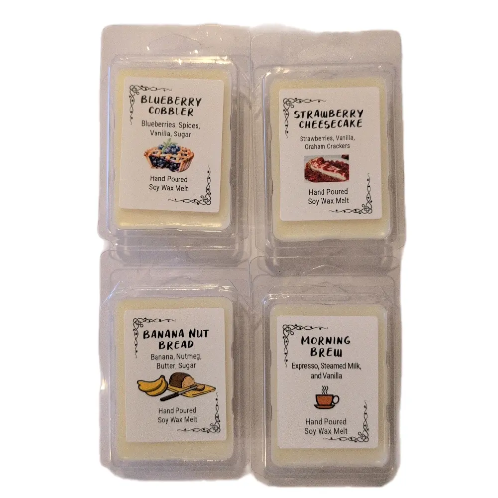 Hand poured soy wax melts with natural Scented essential oil for melting for fragrance in home and offices various Aromas 1 Pack
