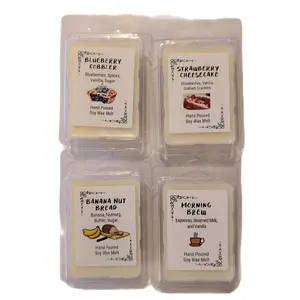 Hand poured soy wax melts with natural Scented essential oil for melting for fragrance in home and offices various Aromas 1 Pack