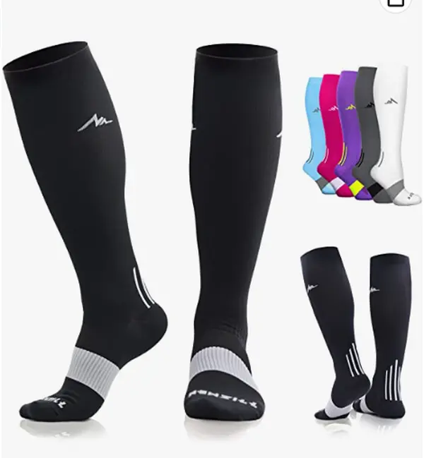NEWZILL Medical Compression Socks for Women & Men Circulation 20-30 mmHg, Best for Running Athletic Nursing Hiking Travel