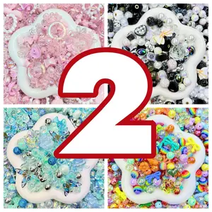Acrylic Beads 10-16 mm Coloured Craft theme mix Beads Suitable for Making Bracelets DIY Jewellery Necklaces and Garments
