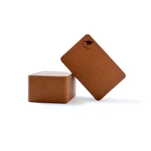 42 Birds Cork Yoga Two-Block Bundle "The Nuthatch" - Sustainable & Non-Slip 9x6x4 Inches for All Levels