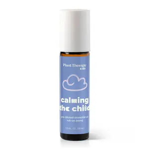Plant Therapy KidSafe Calming The Child Essential Oil Blend 10 mL (1/3 oz) Relaxation and Soothing Blend, Tangerine, Lavender, & Roman Chamomile Essential Oils, Pure, KidSafe Pre-Diluted Roll-On