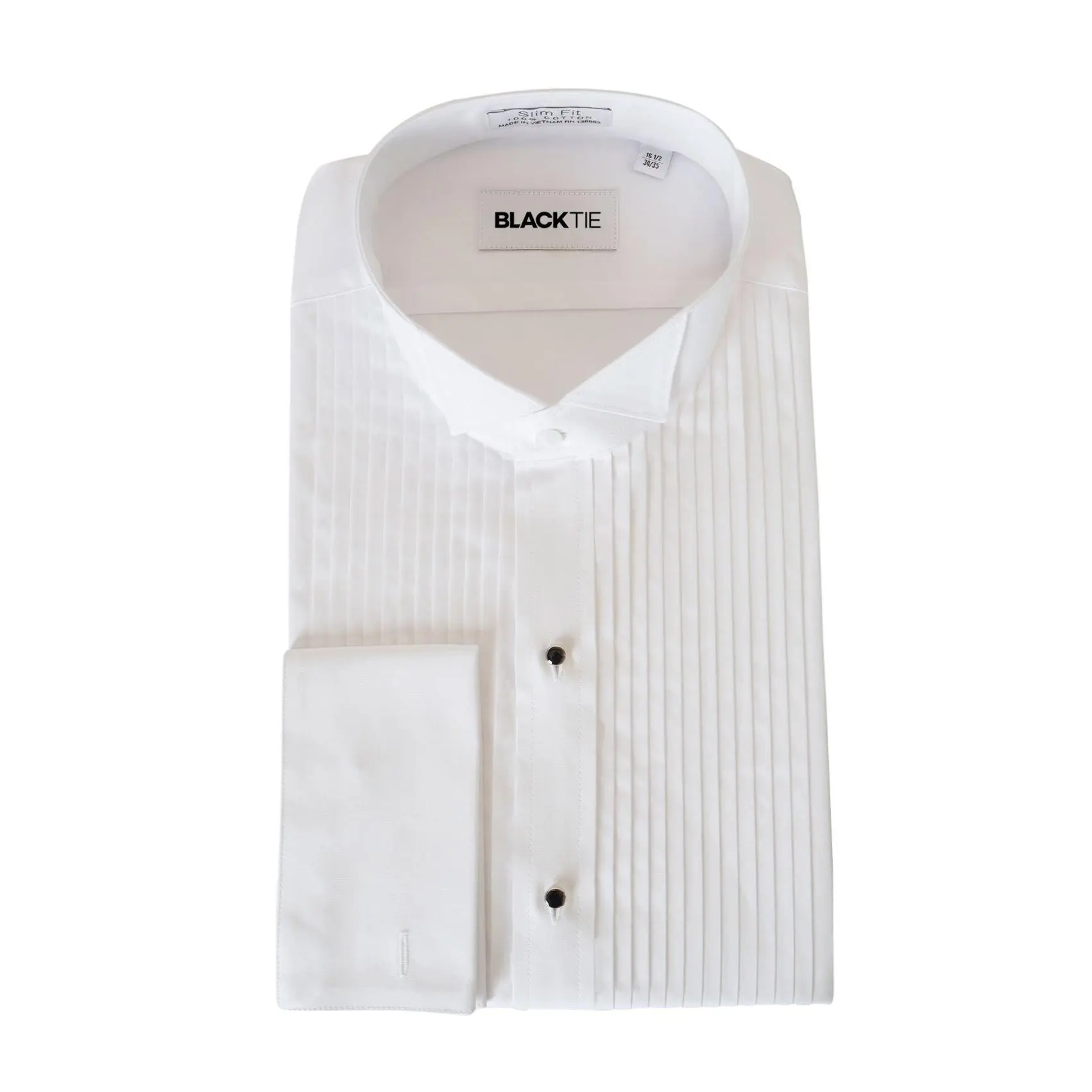 "David" White Wingtip Tuxedo Shirt