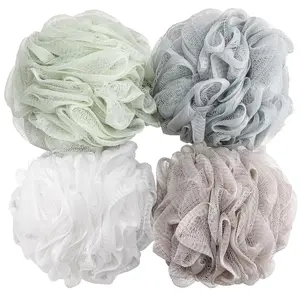 Bath Sponge Shower Loofahs 60g Mesh Pouf Bath Scrunchies Body Wash Puff Shower Puff - Pack of 4