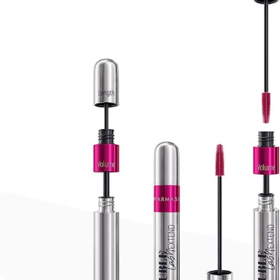 Double Lash Extend Mascara in Black - Boldness and Length - 2 in 1 Makeup Cosmetic