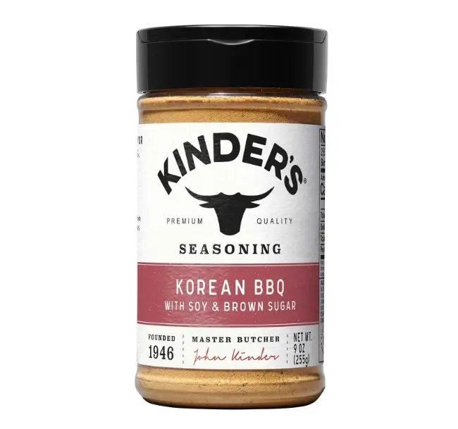 Kinders Korean BBQ Seasoning with Soy and Brown Sugar 9 oz. Flavor Spice