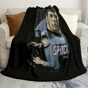 Throw blankets Star Trek Spock Tv Show Durable and Spacious Quilts Flannel blanket stylish warm and lightweight living room bedroom sofa bed picnic blanket