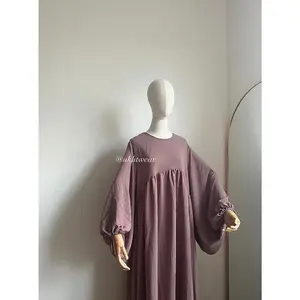 Balloon sleeve abaya