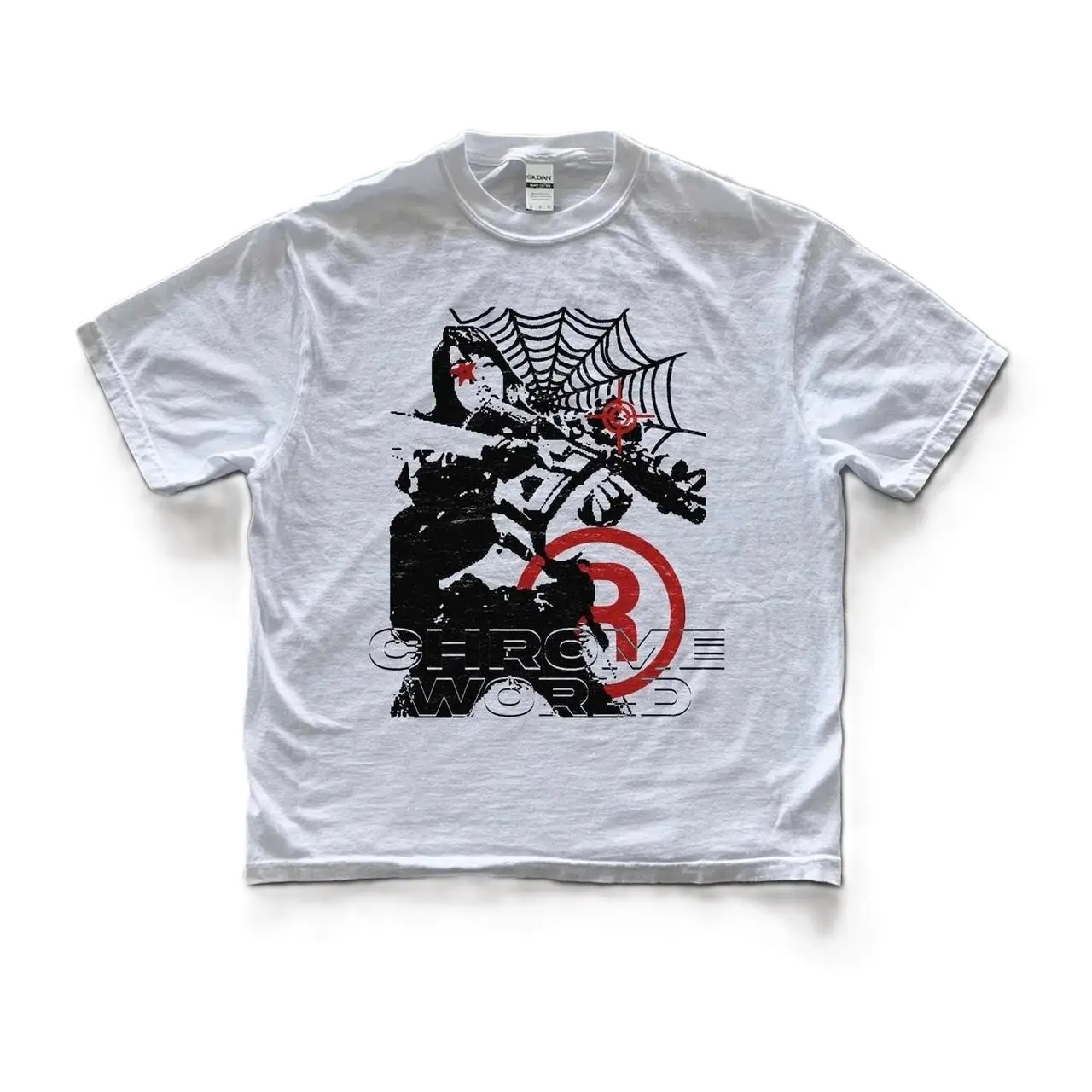 Cyber Y2K Chrone World Spider T-shirt size S-5XL