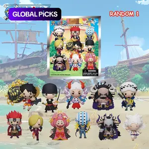 1PC One Piece Officially Licensed Luffy Zoro Kaido Yamato Mystery Blind Bag Flatback Keychain Bag Clip Surprise Box Eleven Character IP Randomly 3D Anime Characters Style Cute Cartoon Appearance Bags Accessories Friend Gifts Christmas Present