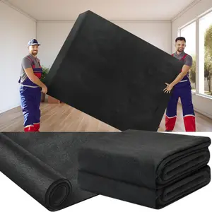 2 count 80" X 144"  Moving Blankets Heavy Duty Packing Blankets Textile Shipping Furniture Pads furniture covers essentials for Protecting Wrapping Moving Supplies, Black