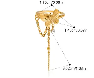 Butterfly Dangling Ring