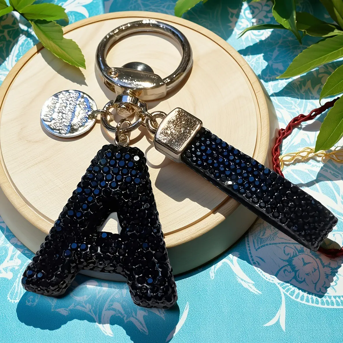 Letter Keychain with Lucky Rhinestones, Bling Key Ring Accessory for Men and Women, Elegant Car Keychain, Backpack Charm, Gift Idea, Keychain for Bags, Bling Bling Keychains, Keyrings