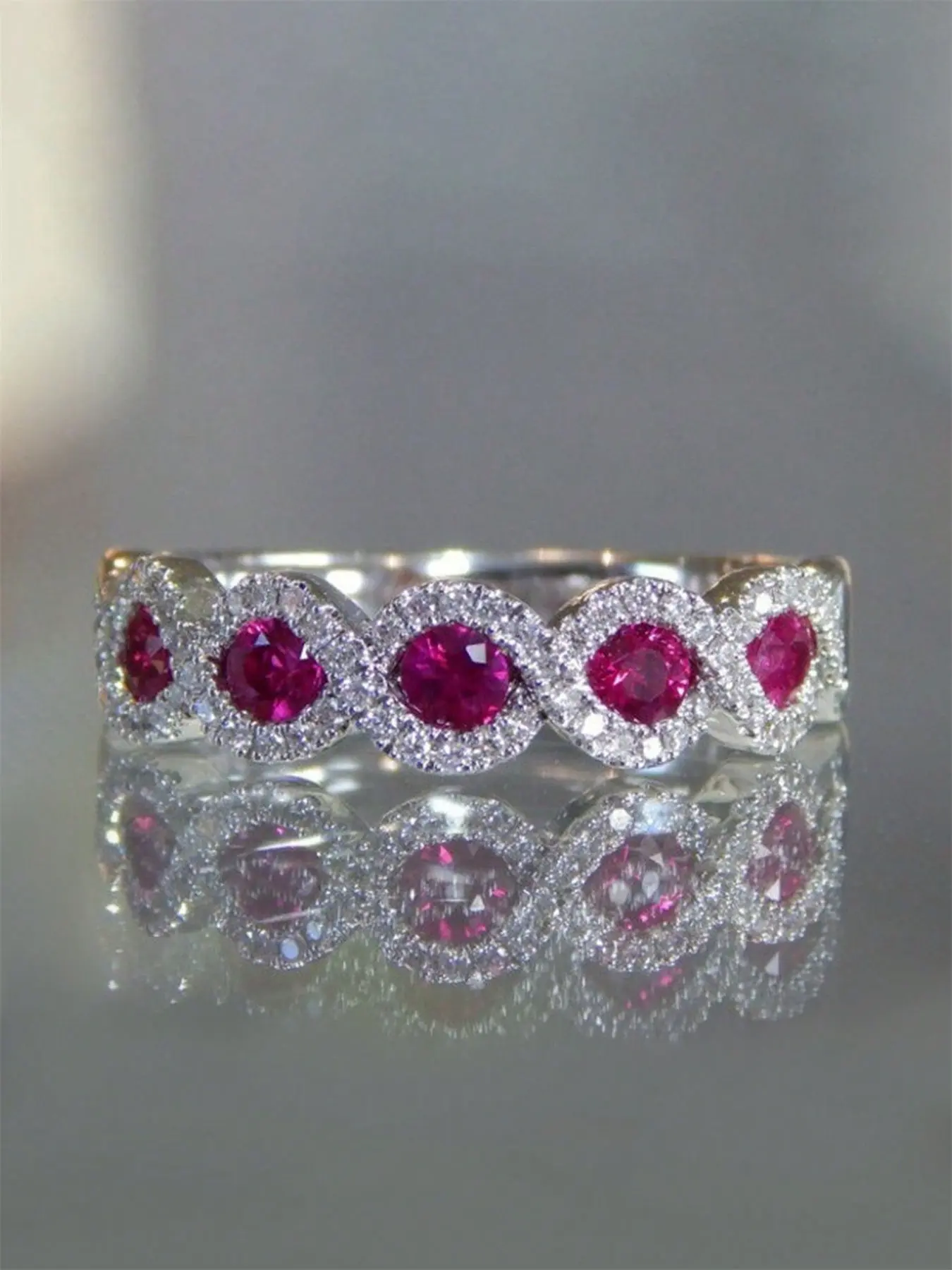 1 PC Elegant Cubic Zirconia Statement Radiant Cut Ring For Women For Wedding Engagement Party Jewelry Rings Valentine's Day Gift