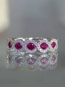 1 PC Elegant Cubic Zirconia Statement Ring For Women For Wedding Engagement Party Jewelry Valentine's Day Gift