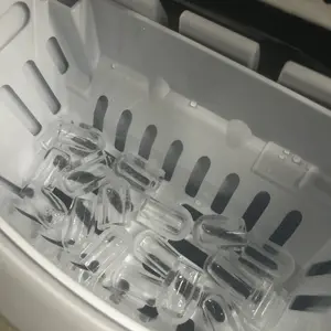 Product Review of EUHOMY Ice Maker Countertop with Handle, 26lbs in 24Hrs, 9 Ice Cubes Ready in 6 Mins, Auto-Cleaning Portable Ice Maker with Basket and Scoop, for Home/Kitchen/Camping/RV. (2024 New Silver) Utensils from L**m j**s m** C**a f**e