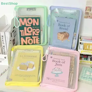 Stylish A4 Portable File Storage Bags Files Organizer 4/8/12pcs, Large Opening with Transparent Foldable Design, Odorless and Easy to Clean, Ideal for Office and School Organization