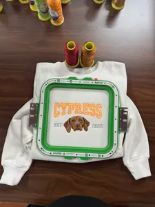 Hogotobod Personalized Embroidered Pet Face & Name Sweatshirt Keepsake Gift for Pet Lovers Custom Pet Name Unique Design Medium Men's Crewneck Hoodie Casual Long Sleeve Pullover