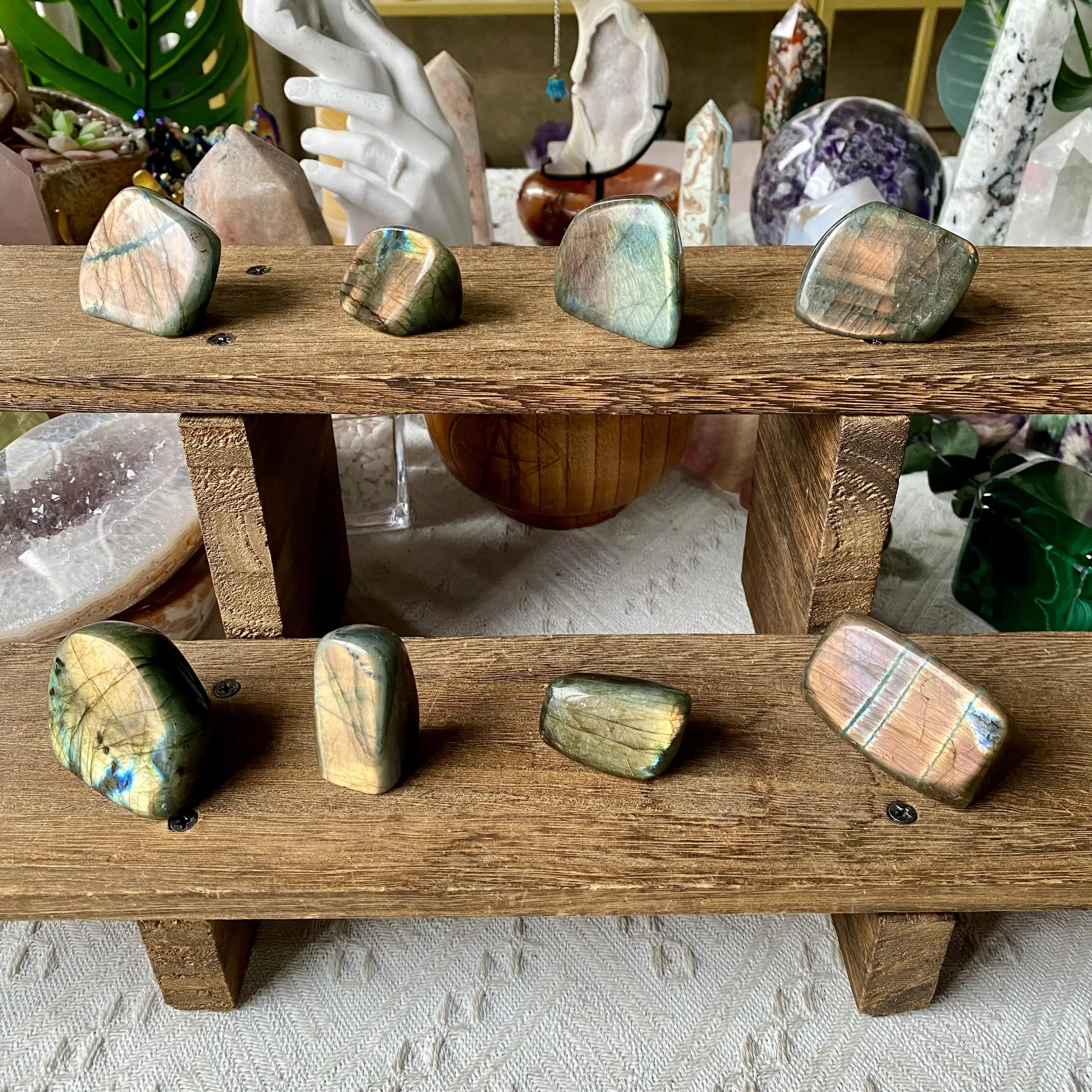 Natural Crystal Labradorite Free Form Collection
