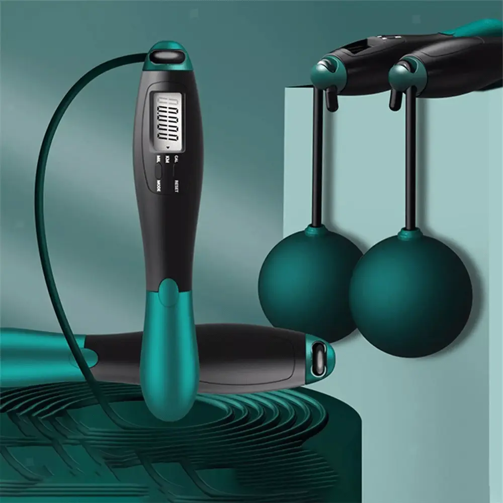 Professional Ergonomic Cordless Smart Digital Skipping Rope - Low Noise Rotating Wireless Home Gym Kit for Fitness Jumping, Workout Equipment, Home Workout Equipment, Outdoor Workouts