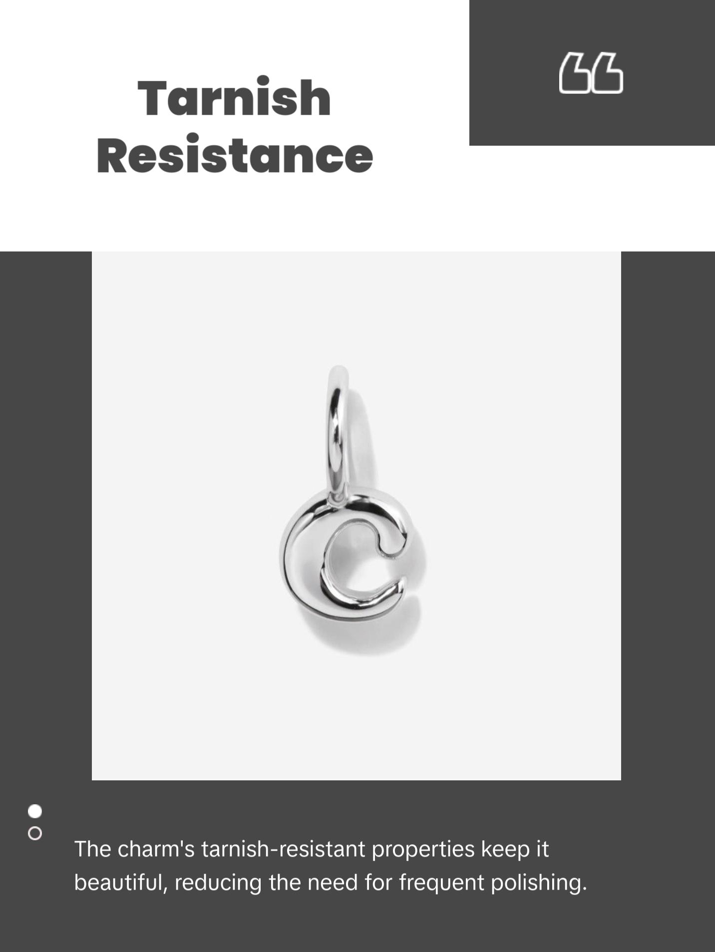 Initial Sterling Silver Charm