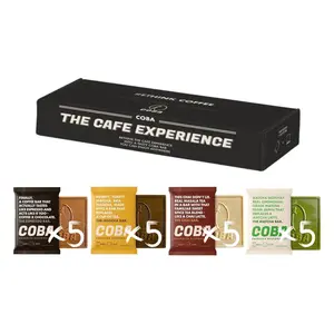 COBA Sampler Box - Experience all flavors: Espresso, Matcha, Hojicha, Chai (Travel Friendly, Snack Dessert)