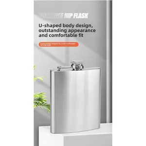 Stainless Steel Hip Flask Set, Leak-Proof Pocket Flask with Screw Cap, Multiple Sizes for Whiskey, Liquor & Alcohol