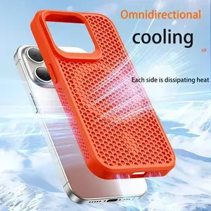 Cooling Heat Dissipation Phone Case For  17 16 15 14 13 12 11 Pro Max Plus Breathable Hard Back Magnetic Cover For Magsafe