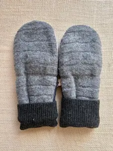 Grey, Charcoal, Navy Men’s Wool Mittens
