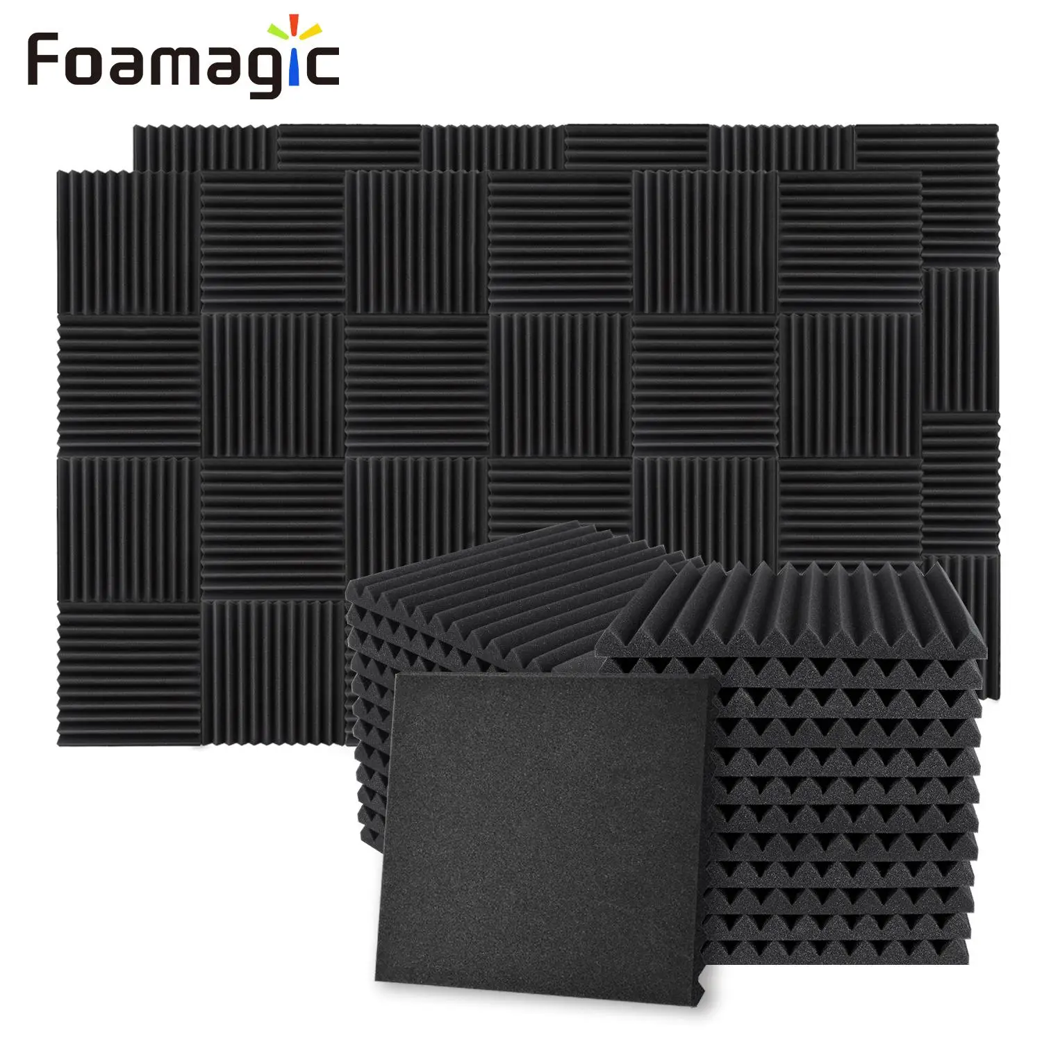 Recording Studio Soundproof Sponge, Double Sided Sound Absorbing Wall Panel, Foam Sound Panel for Studio Recording Room Home Decor, Sound Insulation,