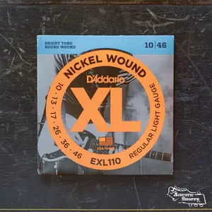 D'Addario EXL110 Nickel Wound Electric Guitar Strings, Regular Light, 10-46