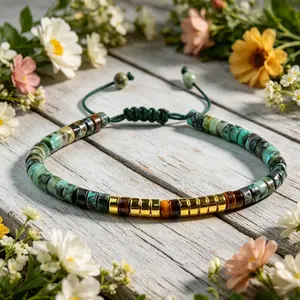 Morse Code "LET THEM" Empowerment Bracelet | Turquoise Heishi Beaded Healing Bracelet | Minimalist Gift for Him Her