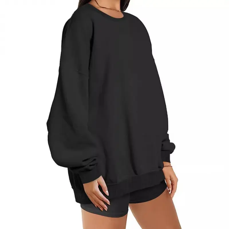 Women's fleece sweater print long-sleeved sweater