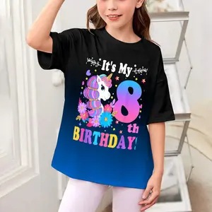 8 Year Old Its My 8th Birthday Cute Unicorn Kids Girls Teens T-Shirt