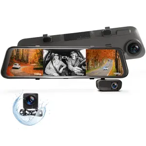 Rexing M3 3 Channel 1080p Front +1080p Cabin +1080p Rear Mirrored Dash Cam w/ GPS mirror dashcam