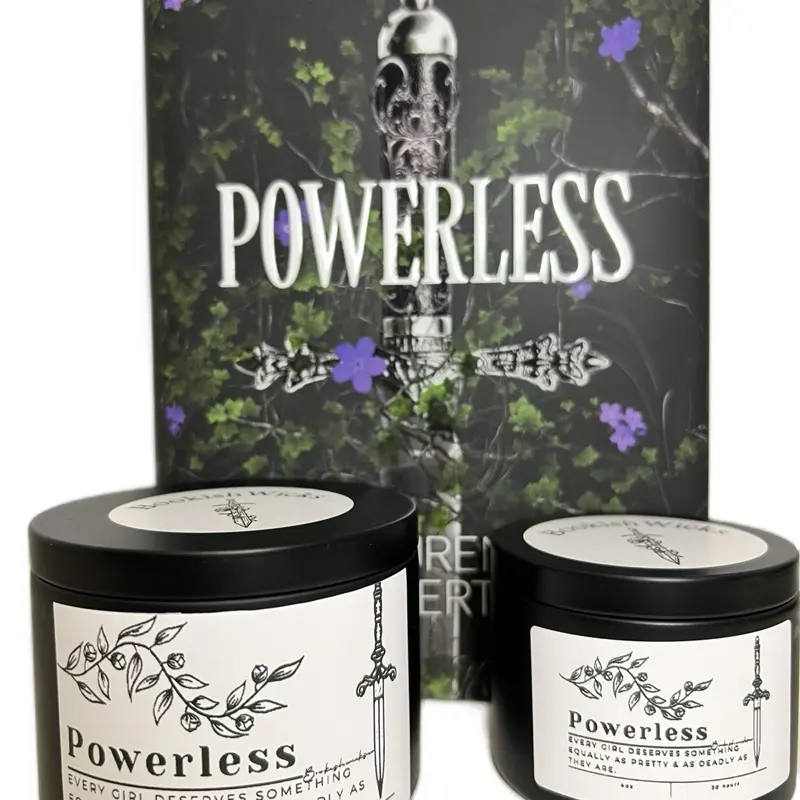 Powerless candle bookish inspired candles handmade candle