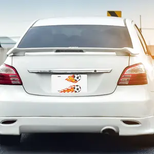 Custom Soccer Flame Aluminum License Plate | Personalized Car Tag | Unique Auto Accessories for Soccer Fans