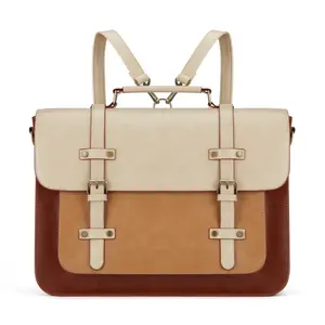 ECOSUSI Laptop Bag for Women 15.6 inch Briefcase Backpack Work Tote Bag PU Leather Messenger Computer Handbag