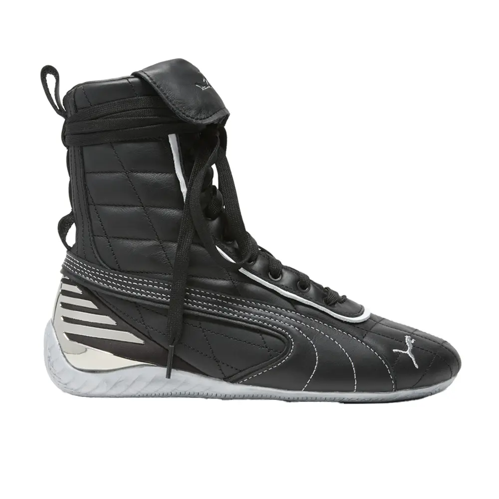 PUMA Womens X Laquan Smith Speedcat Mid Lace Up Sneakers Shoes Casual - Black