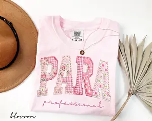 Comfort Colors Paraprofessional Floral Shirt, Teacher Aide Shirt, Para Educator Gift, Back To School, Para Squad Shirt,Para Chinoiserie Tee