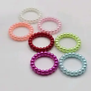 Elegant 14mm Plastic Pearl Spacers - 55 Pieces