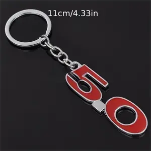 Car Key Ring 5.0 Badge Key Chain for Land Rover SUV Ford Mustang GT 500 Snake Shape Accessories Creative Car Key Hanging Chain