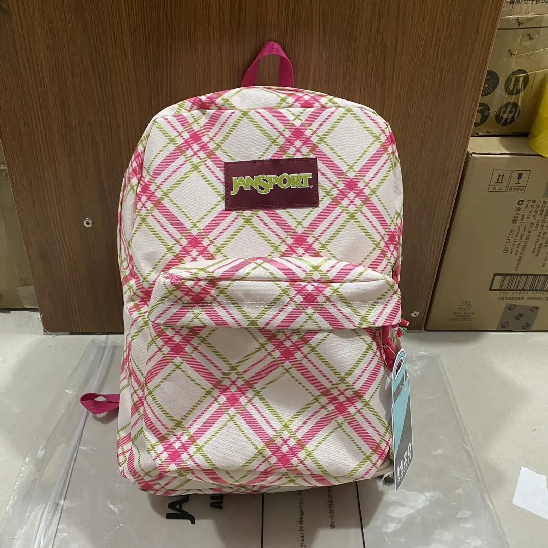 JANSPORT new large-capacity school backpackPlaid School Backpack for Teens & Adults, Lightweight Bookbag with Laptop Compartment, Casual Travel DaypackClassic Plaid Backpack, Lightweight School Bookbag for Girls & Women, Casual Travel Laptop Backpack