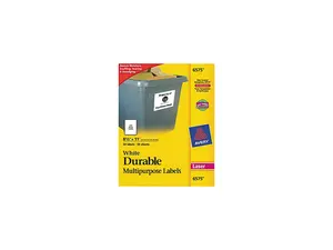 Avery Permanent ID Labels w/TrueBlock Technology Laser 8 1/2 x 11 White 50/Pack