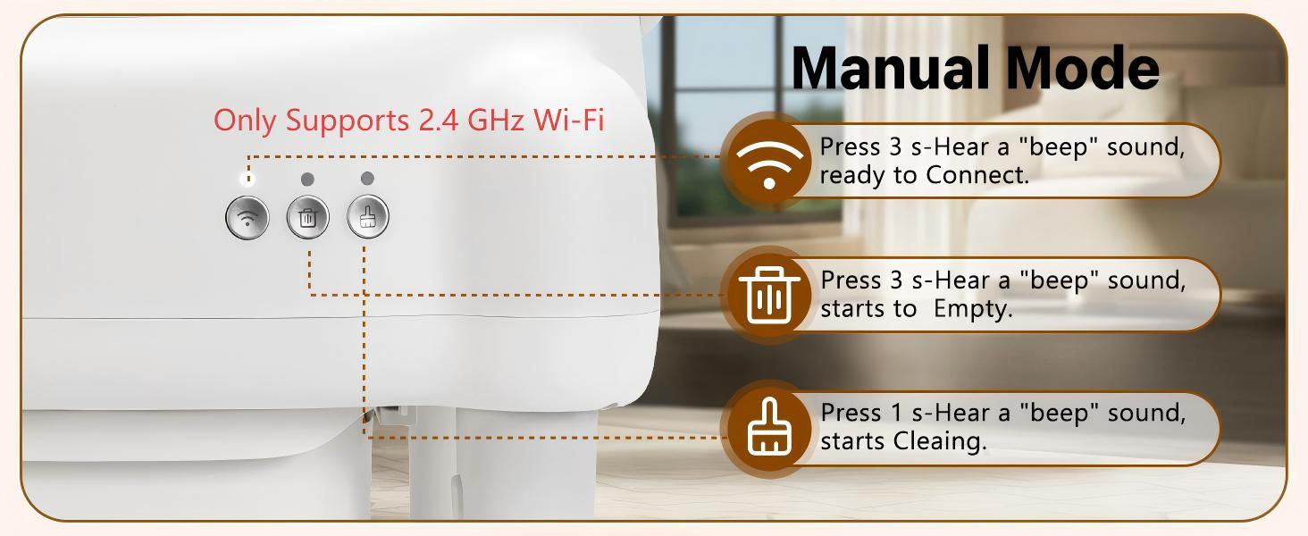 TAYACICY Smart Self Cleaning Litter Box Open Top Automatic with App Control for Multiple Cats Safety Sensors Odor Control Includes 2 Roll Liners Large Waste Bin Cream White