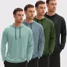 Noeallyrisss 4 Pack Men's Fishing Shirts Long Sleeve UPF Sun Protection Hoodie Lightweight Hiking Running Swimming Athletic Shirt