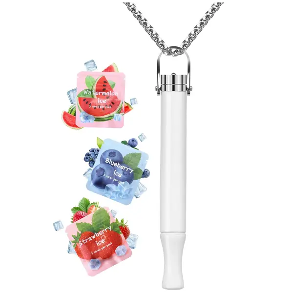 NEW 2026!!! Anti Smoking Breathing Necklace - Adjustable Quit Anxiety Necklaces for Women Stop Smoking Breathe Free with Filter Flavored Breathing Necklace with Resistance Smokeless Fidget Relief Whistle