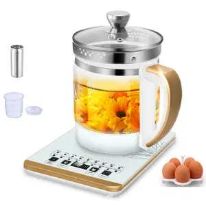 Nw 5Lbs 110V Electric Glass Tea Pot – Temperature Control Health Pot for Flower Tea & Household Boiling
