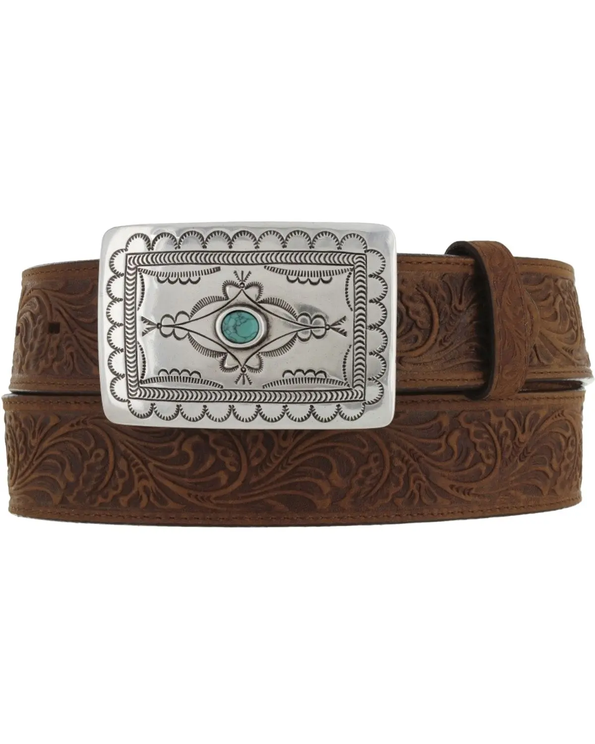 Tony Lama Women's Navajo Spirit Embossed Leather Belt - C50189
