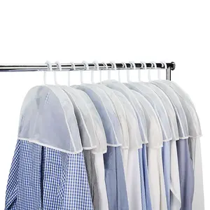 Lillian Vernon Frosted Vinyl Coat, Suit Shirt & Dress Shoulder Covers- Wardrobe Protection, 22" x 8" (set of 12) 2 inch Gusset, Closet Organization Storage